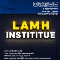 Enseigne lumineuse LED 3D personnalisée haut de gamme, logo éclairé pour salle de sport, enseigne pour centre de fitness extérieur, affichage publicitaire