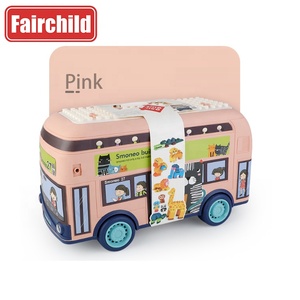 Mới Đầu Giáo Dục Điện Tử Trẻ Em Đồ Chơi Trường Xe Buýt Thành Phố Mini Xe Buýt Đồ Chơi Với 136Pcs Xây Dựng Khối Mini Con Số - Product Image 6