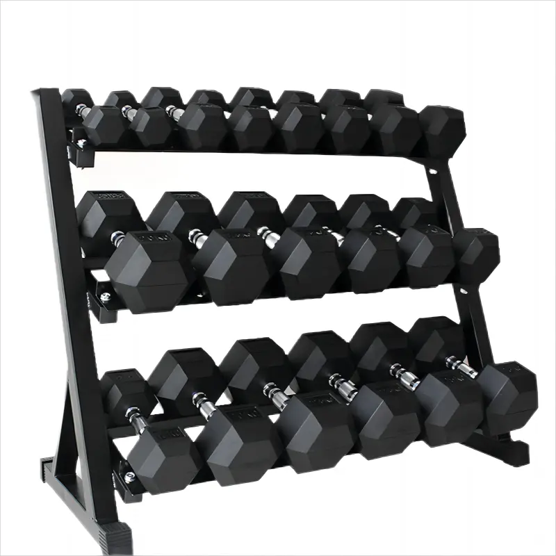 1kg-50kg Gusseisen Gummi Gewichtheben Hantel Hantel Hex Kraft training Fitness studio Home Hex Hantel