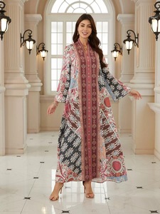 Robe Abaya Légère et Respirante en Polyester 2026 pour Femmes Musulmanes – Élégante, Longueur Cheville, Modeste – Idéale pour Mariages Printaniers, Fêtes de l'Aïd, Islam - Product Image 4
