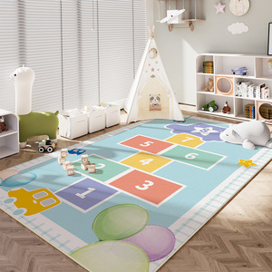 Tappeto per Cameretta Bambini con Animali Cartoon, Lavabile <span class=keywords><strong>e</strong></span> Cancellabile, Tappetino per Lettura <span class=keywords><strong>e</strong></span> Gioco, per Soggiorno/Camera da Letto, Divano, Caffè - Product Image 4