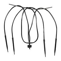 Connecteur d'irrigation goutte à goutte micro pour serre de jardin en plastique, type lance-flèches courbé, pour tuyau de 3/5 mm