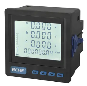 Three Phase Multi-rate Harmonic Multifunction Power Meter with LCD display digital meter