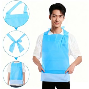 Adult paper bibs, paper film composite bibs, catering oil-proof, dirt-proof, dust-proof <b>disposable</b> bibs for hospitals - Product Image 1