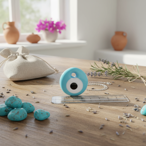 Turquoise 3 cm mauvais œil produit pour la protection des yeux - Product Image 3