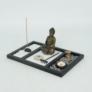 Kit <span class=keywords><strong>de</strong></span> Jardín Zen <span class=keywords><strong>de</strong></span> Arena, Micro Paisaje <span class=keywords><strong>de</strong></span> Meditación, Estatua <span class=keywords><strong>de</strong></span> Buda, Escultura Creativa, Adornos <span class=keywords><strong>de</strong></span> Mesa para Decoración del Hogar - Product Image 2