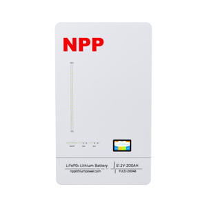 A+级磷酸铁锂（LiFePO4）电池 51.2V 200Ah 10kWh 壁挂式触摸屏智能BMS 8000+次循环 5年保修 CE认证能源电池 - Product Image 2
