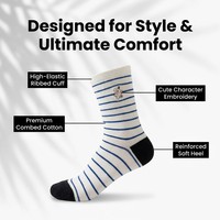 Chaussettes mi-mollet en coton peigné tricoté à rayures animales antidérapantes personnalisées OEM pour femmes, antibactériennes, déodorantes, respirantes, pour usage quotidien en hiver