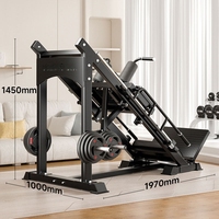 VIGFIT Machine professionnelle de presse à cuisses et de squat Hack en acier robuste pour usage commercial – Équipement de fitness pour l'entraînement de la force des membres inférieurs