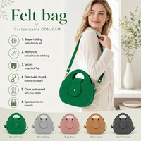 Sac bandoulière en feutre gaufré durable avec bouton-pression, amovible et renforcé, idéal pour la plage, les vacances, les activités de plein air, personnalisable ODM OEM