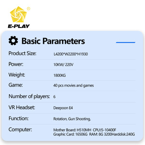 Eplay - Simulador de Carreras de Camiones VR de Seis Plazas, Experiencia de Juego VR Hiperrealista de Primera Calidad, Sistema de Cámara con Vista de 360 Grados - Product Image 4