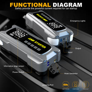 Démarreur de <span class=keywords><strong>voiture</strong></span> portable OEM 24000mAh 4000A 12V avec pompe à air, batterie externe et compresseur de pneus - Product Image 6