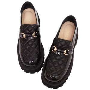 Slim Fit Slip-On Synthetic Platform Loafers with <b>Padded</b> <b>Heel</b> Lining and Durable Arch Support - Product Image 2