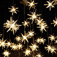 Accessoires de mariage : Lustre créatif en acrylique à 10 têtes en forme d'étoile éclatante, luminaires suspendus pour hôtel, salle de fête, scène
