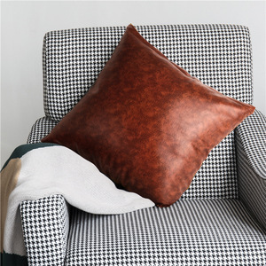 Housses de <span class=keywords><strong>coussin</strong></span> de canapé en Faux cuir, expédition gratuite, 45x45cm, housse de luxe décorative pour <span class=keywords><strong>lit</strong></span>, voiture ou maison - Product Image 2