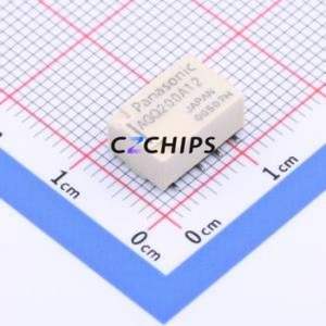 AGQ200A12 Signal Relay SMD,7.2x10.6mm Relay 12V 2 Changeover: 2C (DPDT-Changeover)::: 110V-DC/125V-AC AgPd+Gold Plated - Product Image 1