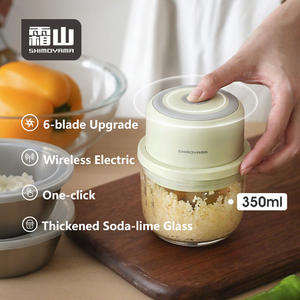 Hachoir Électrique Sans Fil Portable SHIMOYAMA en Acier Inoxydable pour Aliments, Mini Hachoir à Ail - Product Image 1