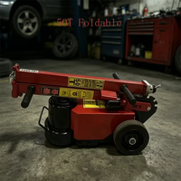 Cric hydraulique pneumatique pliable 80 tonnes, outil de levage horizontal robuste pour l'entretien des poids lourds
