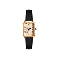 Jam Tangan Wanita Mewah Vintage Model Kotak, Mesin Quartz, Bahan Alloy, Tali PU, Dial Angka Romawi, Harga Pabrik