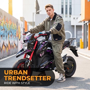 Motocicleta Eléctrica <span class=keywords><strong>de</strong></span> Dos Ruedas con Motor <span class=keywords><strong>sin</strong></span> Escobillas <span class=keywords><strong>de</strong></span> 3000W <span class=keywords><strong>de</strong></span> Alta Velocidad y Batería <span class=keywords><strong>de</strong></span> Gran Potencia - Product Image 6