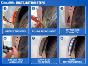 Luces Laterales Dinámicas LED para Chevrolet para Chrysler 300 15-22, Iluminación Dinámica Azul Verde para Parachoques Trasero con Intermitentes, Nuevo - Product Image 5