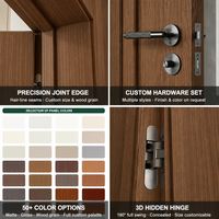 Portes intérieures en bois sur mesure, qualité ENF E0, poignées modernes, directement de l'usine, MOQ flexible
