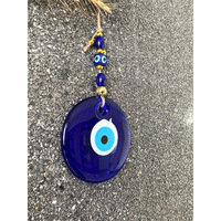 Fait à la main turc mauvais œil pendentifs grande taille bohème tenture murale ornement bonne chance jardin décor à la maison avec format de corde