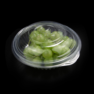 En stock – Bol d'emballage rond transparent en <span class=keywords><strong>plastique</strong></span> OPS anti-buée de 250 ml avec couvercles supérieur et inférieur - Product Image 6