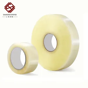 Carton Sealing Suppliers Rubber Adhesive Jumbo Roll Logo Printed Custom Packing BOPP Tape