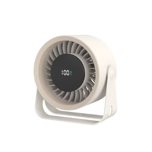 Mini ventilateur USB avec structure à sept pales et écran tactile numérique, ventilateur de bureau compact pour le refroidissement personnel - Product Image 1