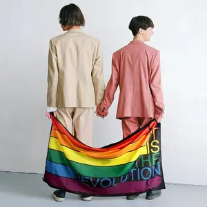 Prodotto promozionale Pride Rainbow Flag 3 x5ft Pride Flag decorazione esterna, bandiera LGBT (il tuo silenzio non ti protegge)