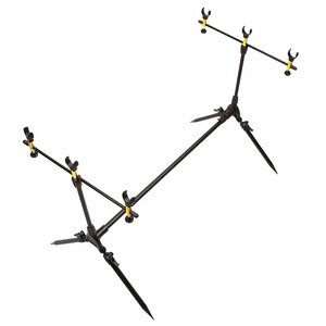 yomiss Fishing Rod Tripod Stand Bracket European Metal Folding Adjustable Pole Fishing Rod Racks holder
