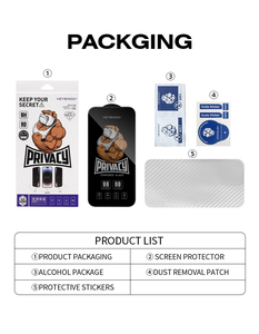 Mo 2024 Nouveau <span class=keywords><strong>Bingo</strong></span> Dog avec protection d'écran en verre trempé anti-espion pour iPhone 15 Pro Max, protection de la vie privée - Product Image 5