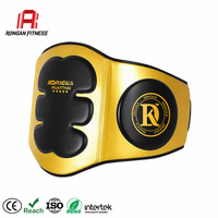 Protège-ventre de boxe Muay Thai Rongan, cible de frappe pour entraînement, en mousse EVA et cuir PU, sangle réglable, absorption des chocs renforcée