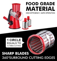 3 In 1 Handmatige Keuken Accessoire Ronde Groente Rasp Mandoline Machine Pp Wortel Groente Chopper Rasp