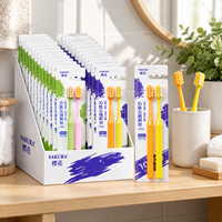 Brosse à dents manuelle pour adultes en PBT à poils doux de qualité supérieure pour un nettoyage en profondeur, pour les soins bucco-dentaires à domicile