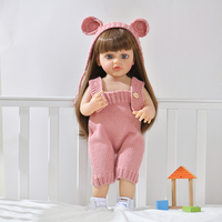 Vente en gros de poupées en silicone souple de 22 pouces, poupées reborn en vinyle, bébé fille nouveau-né réaliste en silicone