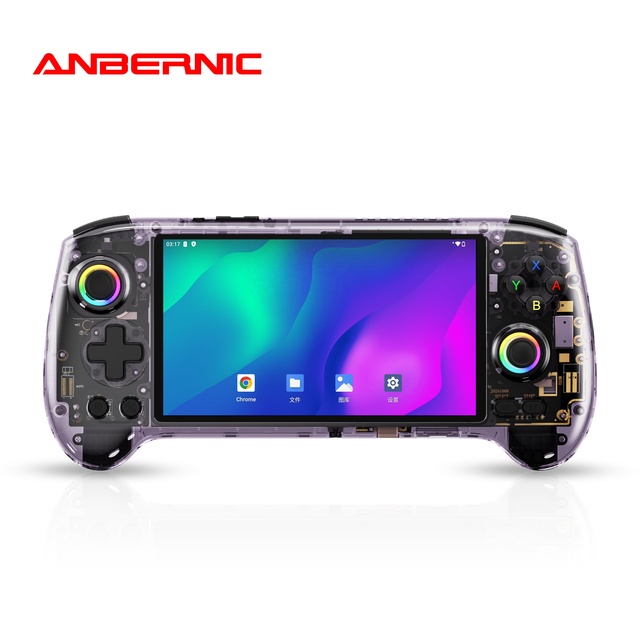 Anbernic RG557 Portable Gaming Consoles High Performance Android 14 OLED HD Screen 256GB Games Device with Dual Joysticks