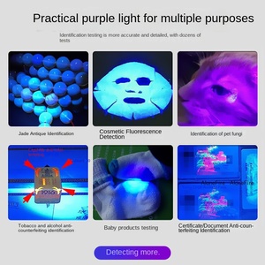 Senter Identifikasi Jade dengan Lampu <span class=keywords><strong>UV</strong></span> untuk Inspeksi Uang Kertas Cahaya Kuat Sinar yang Dapat Disesuaikan Berperingkat IP65 - Product Image 2