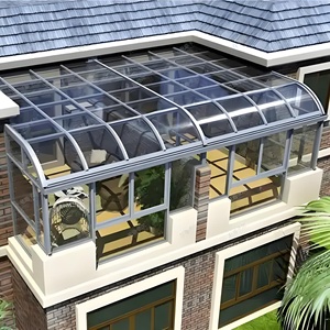 <span class=keywords><strong>Solarium</strong></span> en verre aluminium blanc pour la maison bureau hôtel villa entrepôt espaces extérieurs-pour l'hiver jardin construction véranda - Product Image 3