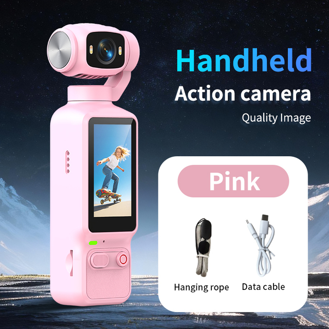 2026 New LK-032 Handheld Action Camera 4K Video Quality 1.97 Inch Travel Handheld Vlog Stabilization All-in-One Outdoor Camera