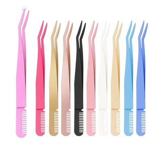 Stainless Steel Tweezers 120mm Toothed Tip For Eyelash Extensions And Eyebrows Precision Makeup Tools - Product Image 3