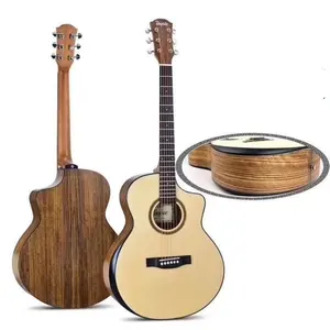 Grosir Gitar Desain Sandaran Tangan Akustik 40 Inci dengan EQ-KLT-17A Pickup Buatan Tiongkok TS-J34-A