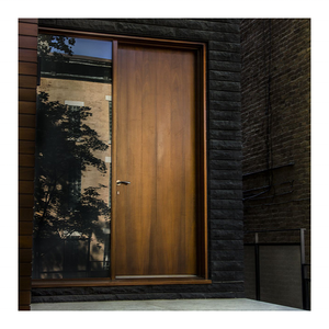 Garantie de qualité Maison rustique en bois Villa Sécurité Grande entrée avant <span class=keywords><strong>Porte</strong></span> en bois massif Simple Droite - Product Image 3