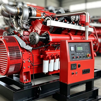 Générateur à gaz turbocompressé 16 cylindres 1000 kW, direct usine, groupe électrogène double carburant pour alimentation de secours industrielle d'urgence