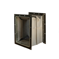 Connecteur de conduit flexible en tissu, rectangulaire ou rond, sur mesure, avec bride en acier pour joint de dilatation