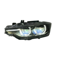 Faro Delantero para Automóvil SJC para BMW Serie 3 F30 F35 2013-2018, Estilo Black Shadow LCI, Doble Color Amarillo y Blanco, DRL, Faro LED Completo