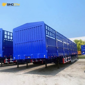 Entrega rápida, semirremolque <span class=keywords><strong>de</strong></span> valla <span class=keywords><strong>de</strong></span> Panel <span class=keywords><strong>de</strong></span> pared lateral desmontable <span class=keywords><strong>de</strong></span> 45 pies, valla <span class=keywords><strong>de</strong></span> carga <span class=keywords><strong>de</strong></span> 5 ejes, remolque <span class=keywords><strong>de</strong></span> transporte <span class=keywords><strong>de</strong></span> animales para ganado - Product Image 1