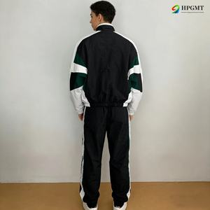 Спортивный костюм с индивидуальным логотипом: куртка на молнии и брюки, нейлоновый комплект из 2 предметов для бега - Product Image 4