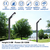 Lampadaire LED extérieur en aluminium moulé sous pression, étanche IP65, 30W AC, pour jardin, aménagement paysager et éclairage public